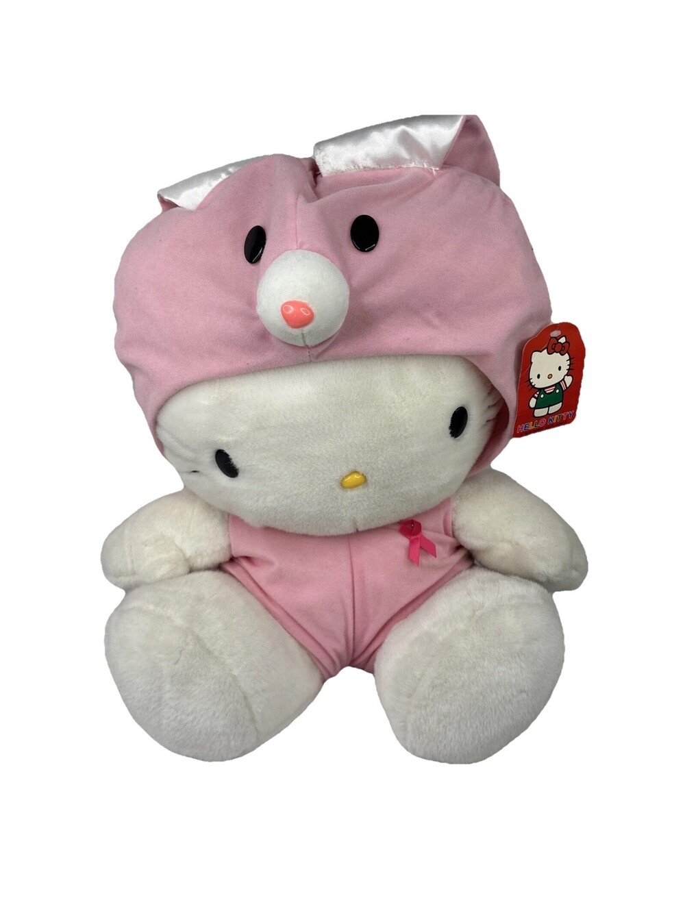 Hello Kitty 21” Large Plush Pink Outfit Sanrio Japan Import Stuffed Toy READ